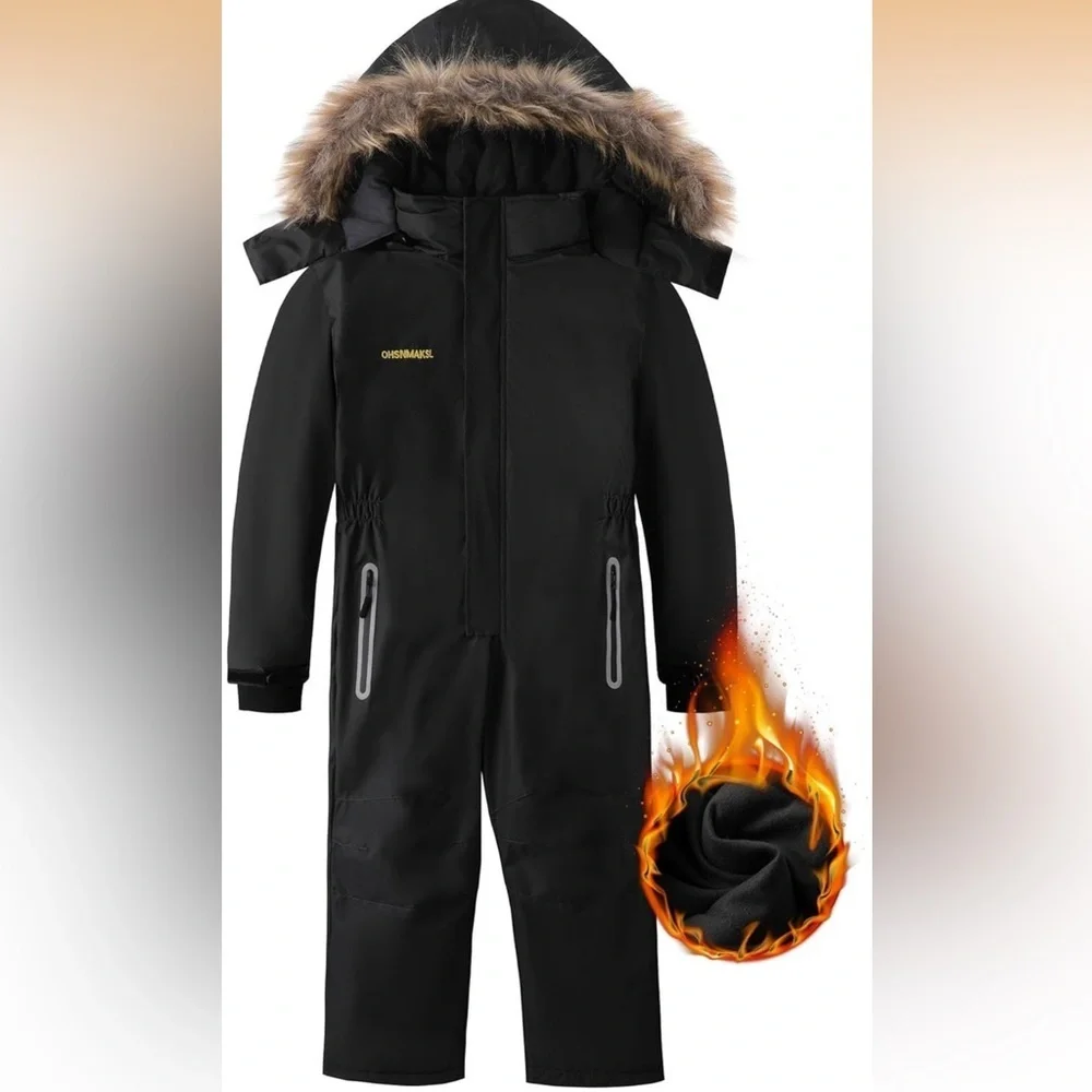 OHSNMAKSL Kid's Snowsuits  Waterproof Coats Jumpsuits-10-12/673